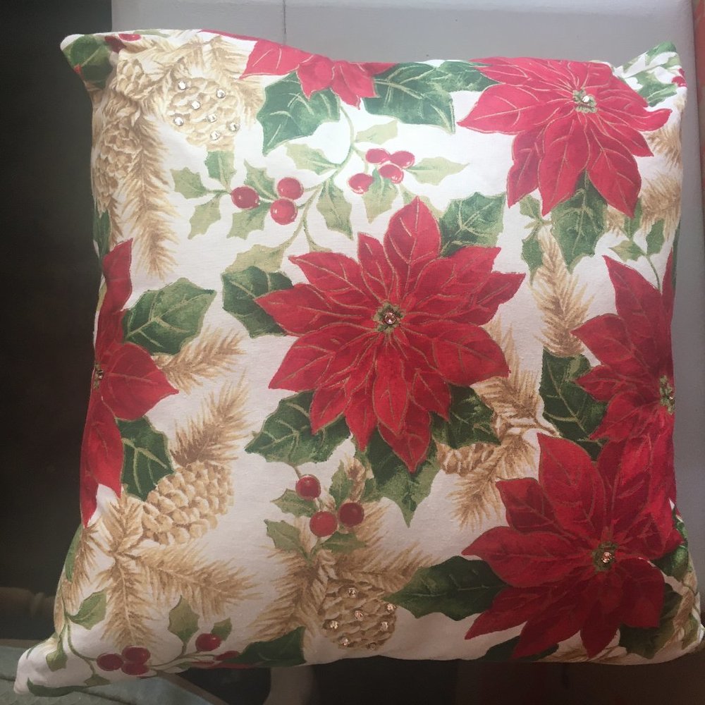 Poinsettia Decorative Pillow